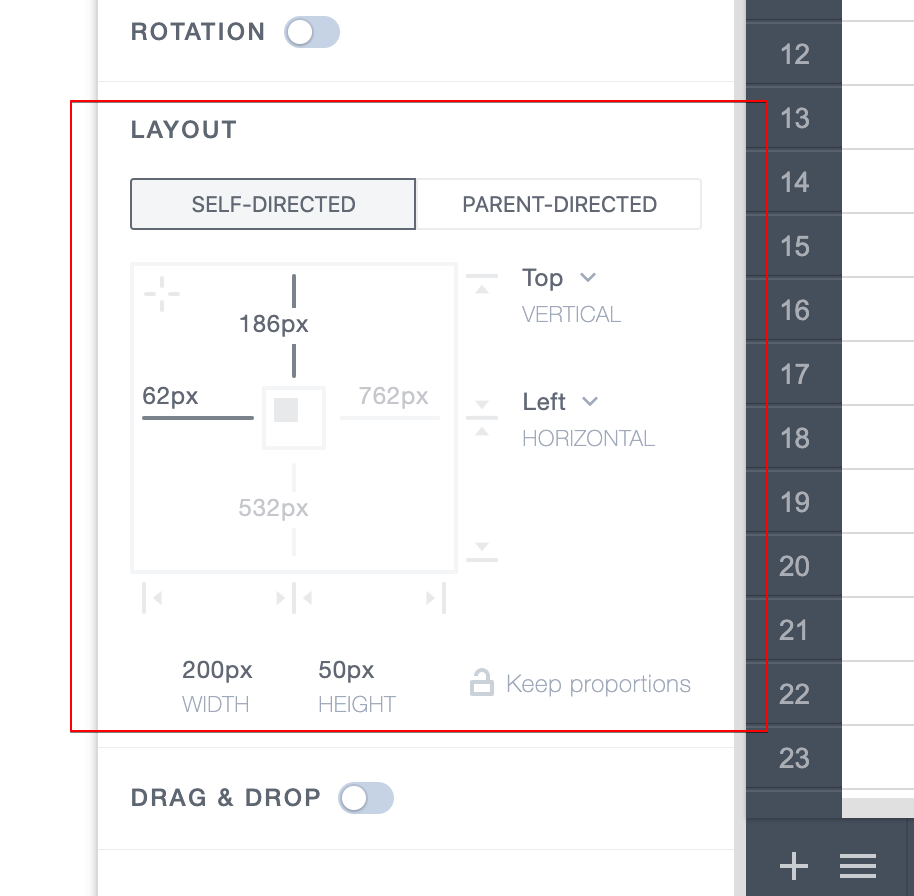 Layout property